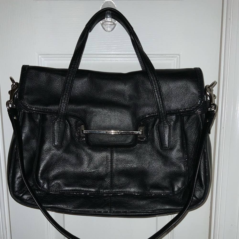 Genuine Coach bag / business / tote Black Leather